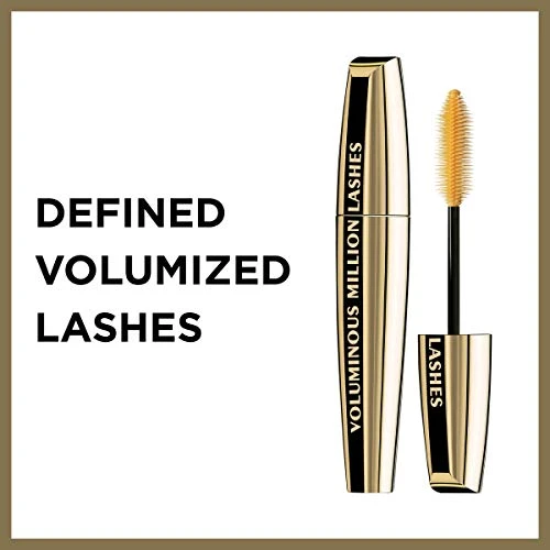 L Oreal Paris Makeup Voluminous Million Lashes Mascara Volumizing Collagen Infused Eye Makeup Amplifying Mascara Brush Waterproof Blackest