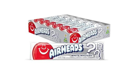 Airheads Full Size Candy Bars White Mystery 36 Count Box