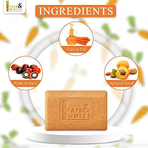 Fair And White Original Exfoliating Soap Repairing And Nourishing 200G 7Oz With Carrot Oil