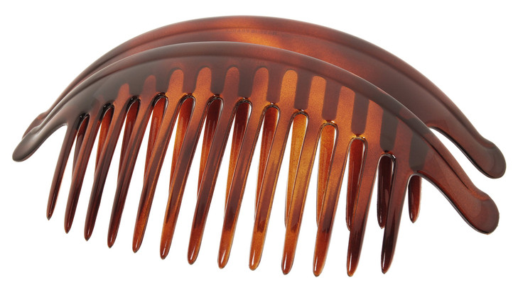 France Luxe Large Interlocking Comb Pair For Women Tortoise