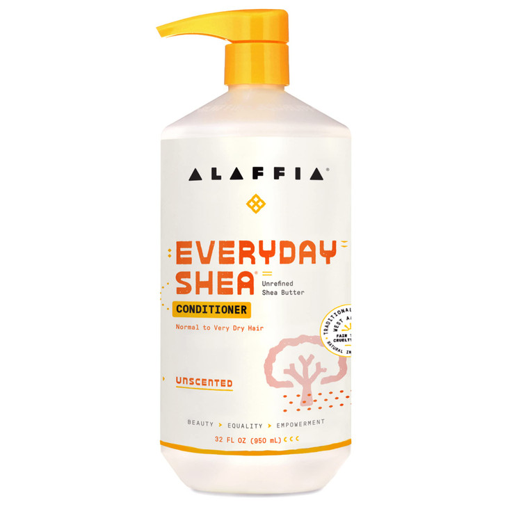 Alaffia Everyday Shea Conditioner Moisturizes Restores And Protects. Made With Fair Trade Shea Butter Cruelty Free No Parabens Vegan