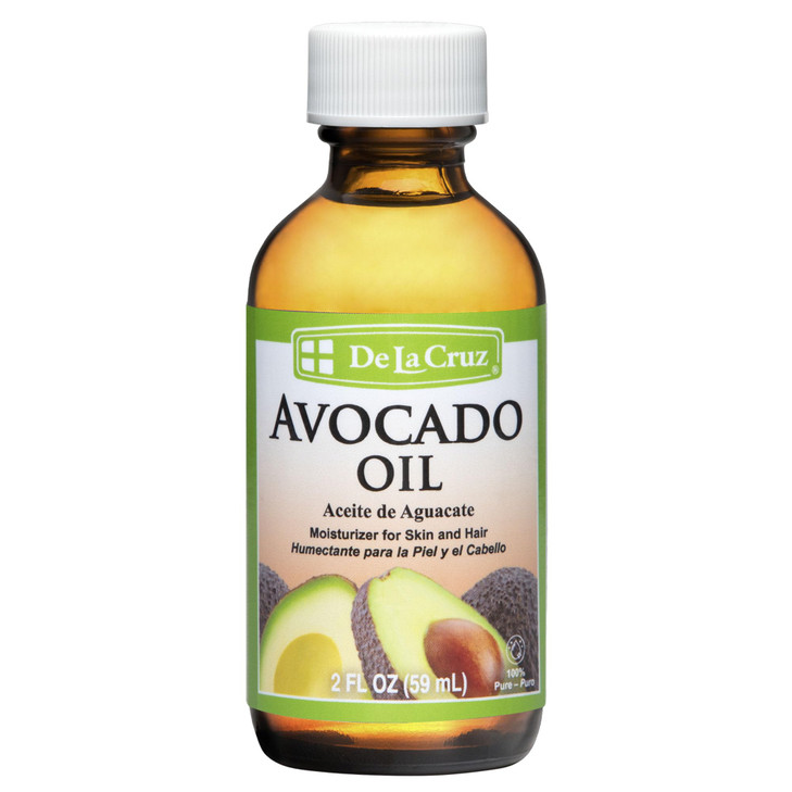 De La Cruz Avocado Oil Expeller Pressed Pure 100 Percent Avocado Oil For Hair And Body Lightweight Body Oil For Dry Skin 2 Fl. Oz