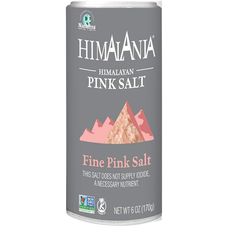 Natierra Himalania Himalayan Fine Pink Salt Shaker Unrefined And Non Gmo 6 Ounce