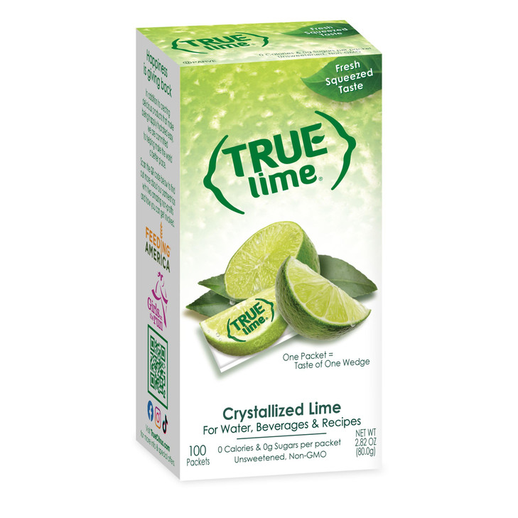 True Lime Sugar Free Drink Mix Packets Water Enhancer 100 Ct