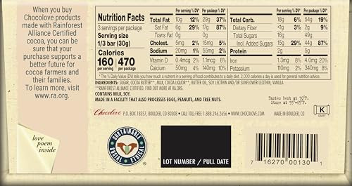 Chocolove Pure Milk Chocolate Bar 3.2 Oz