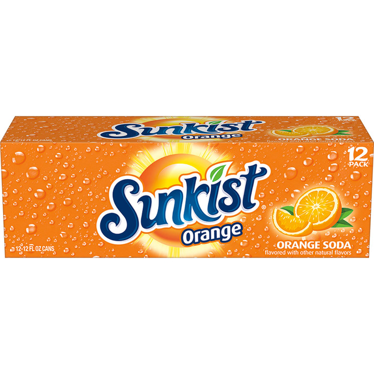 Sunkist Orange Soda 12 Fl Oz Cans 12 Pack