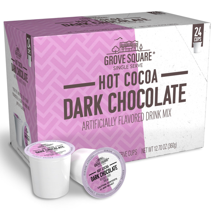 Grove Square Hot Cocoa Dark Chocolate 24 Single Serve Cups