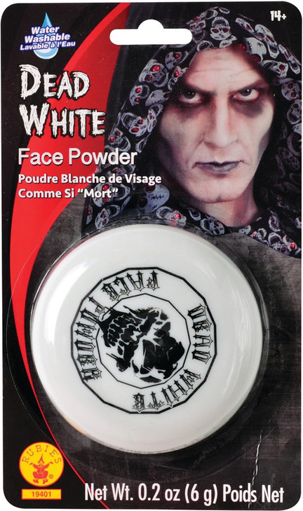 Rubies Dead White Face Powder Compact Makeup Kit for Adults, Unisex 0.2 Ounce