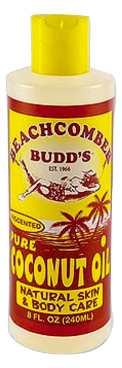 Hawaiian Beachcomber Budd Pure Unscented Coconut Oil 8 Oz
