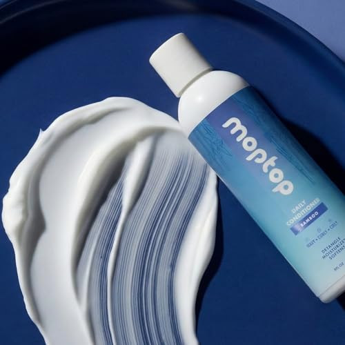 Moptop Daily Curly Hair Conditioner Silicone And Sulfate Free Conditioner Helps Restore Dry Damaged Hair And Reduce Frizz Paraben Free