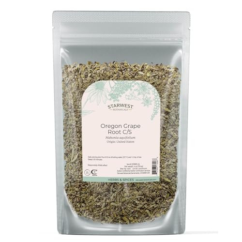 Starwest Botanicals Oregon Grape Root Wildcrafted - Dried Loose Herb for Tea, Tinctures, Capsules, & Salves, Natural Wellness for Women & Men, Cut &