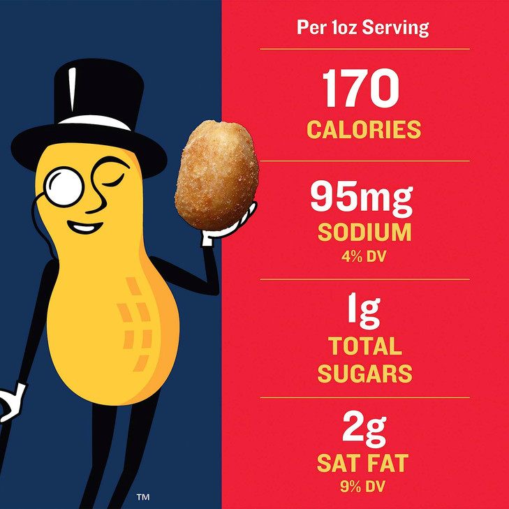 Planters Salted Peanuts Plant Based Protein Snacks 2.5 Oz 15 Ct