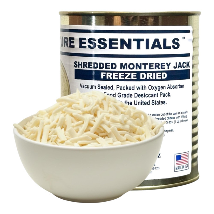 Future Essentials Freeze Dried Shredded Monterey Jack Cheese 2.5 Can