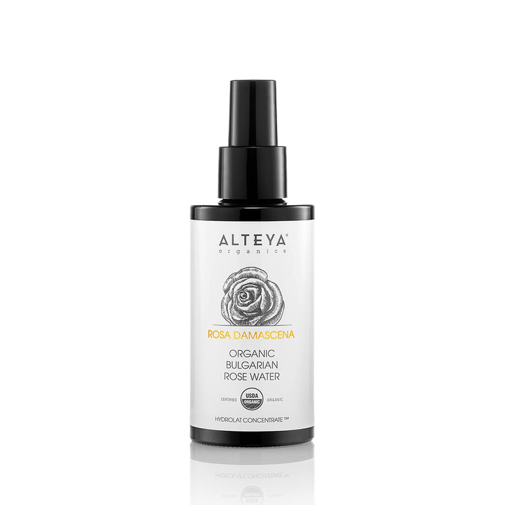 Alteya Organics Rose Water Usda Organic Facial Toner 3.4 Fl Oz Miron Glass
