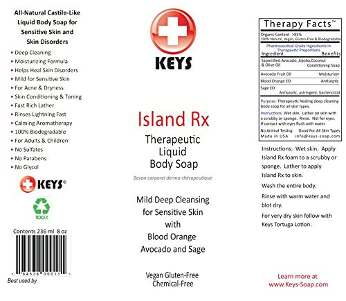 Keys Island Rx Castile Liquid Body Soap Sensitive Skin 7.9 Oz