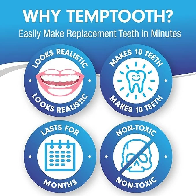 Temptooth 1 Seller Trusted Patented Temporary Tooth Replacement Product