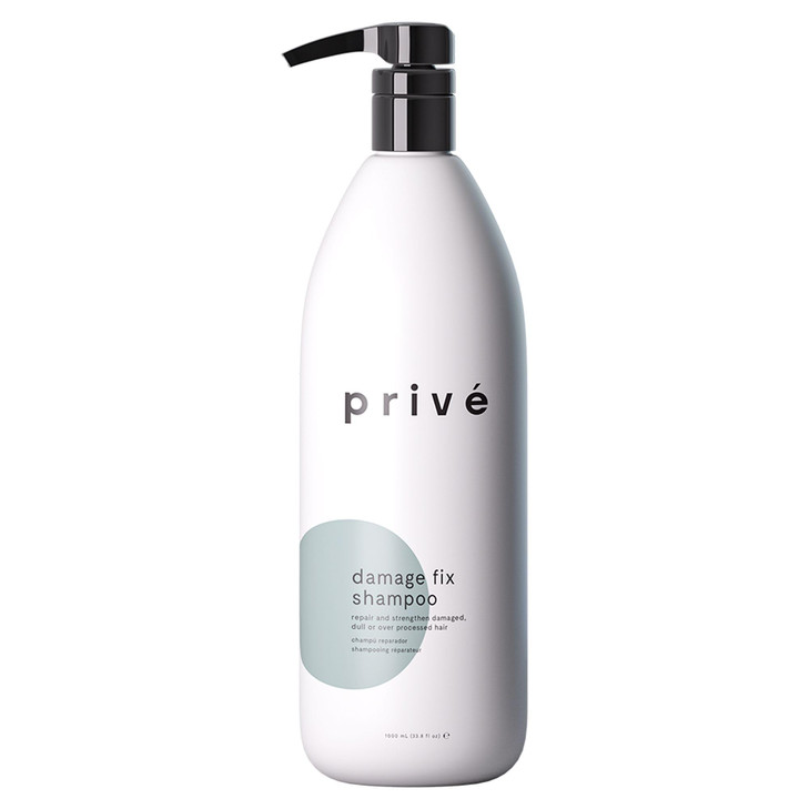 Privé Damage Fix Hair Shampoo For Women And Men Sulfate Free Repair Shampoo For Damaged Hair Strengthening And Moisturizing Formula For Dry