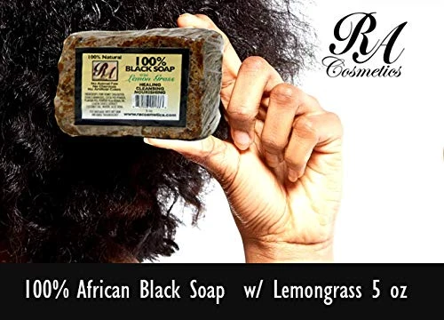 Ra Cosmetics 100 Percent Black Soap Lemon Grass 5 Oz