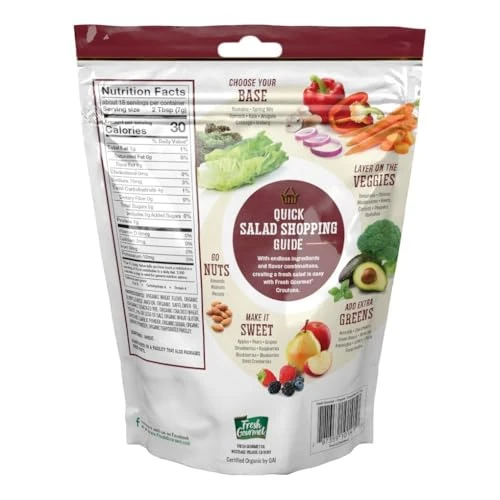 Fresh Gourmet Specialty Croutons Organic Seasoned 4.5 Oz Bag Pack Of 9