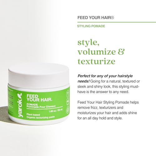 Yarok Feed Your Hair Styling Pomade Style Volumize And Texturize Firm Hold Whipped Pomade Moisturizing Frizz Control Adds Shine 100 Percent