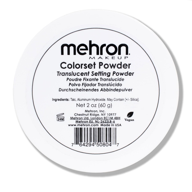 Mehron Makeup Colorset Powder 2 Oz Translucent Setting Powder