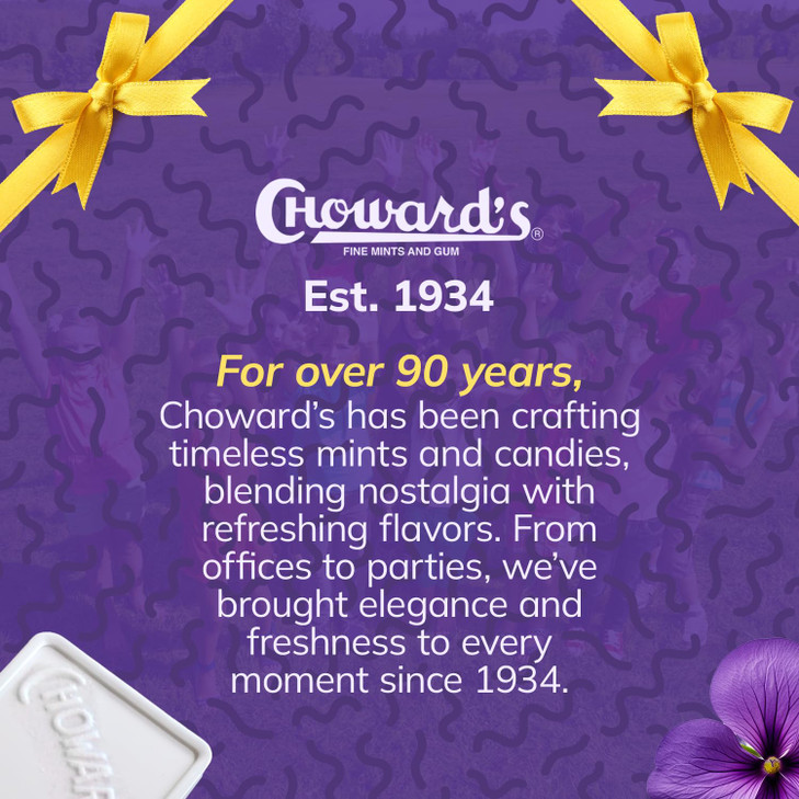 Choward S Violet Mints Candy Bold Aromatic Flavor Perfect For Snacks In Lunchboxes Travel Sharing And Gifting Nostalgic Vintage Candy 6 Pack