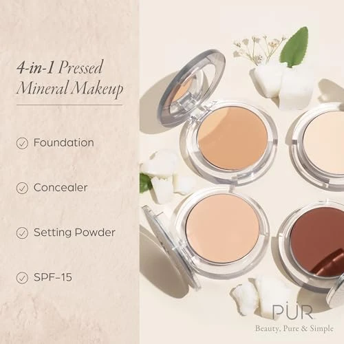 Pür 4 In 1 Pressed Mineral Powder Foundation Spf 15 Light Full Coverage