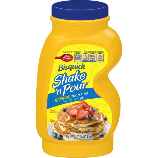 Bisquick Shake N Pour Buttermilk Pancake Mix 5.1 Ounce Containers Pack Of 6