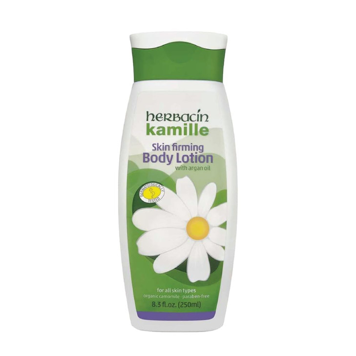 Herbacin Kamille Skin Firming Body Lotion With Rich Argan Nut Oil For Women 8.3 Ounce