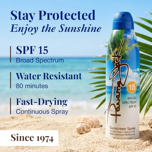Panama Jack Continuous Sunscreen Spray Spf 15 5.5 Oz Pack Of 1