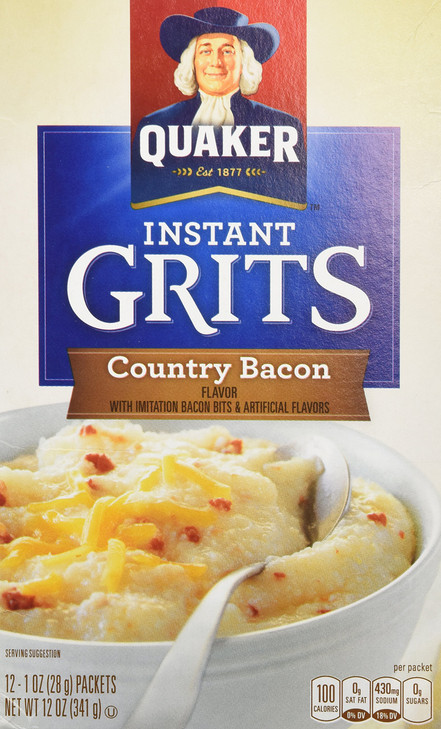 Quaker Country Bacon Flavor Instant Grits 12 Count Pack Of 1