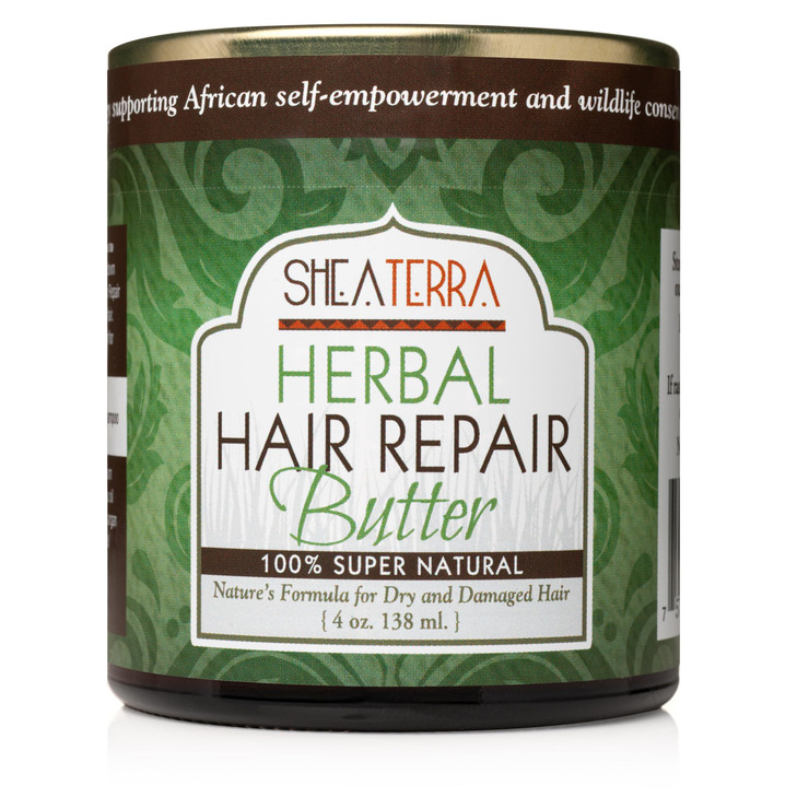 Shea Terra Organics Hair Repair Herbal Butter Natural Hair Restoration And Dry Itchy Scalp Treatment Rinse Out Or Leave In Conditioner 4 Oz