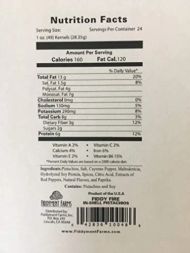 Fiddyment Farms 3Lb Fiddy Fire In Shell Pistachios