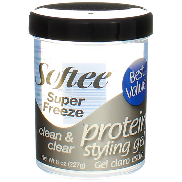Softee Protein Super Freeze Hair Styling Gel 8 Ounce