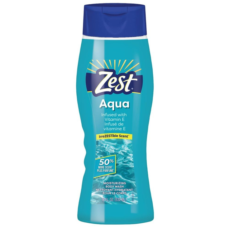 Zest Hydrating Body Wash Aqua Moisturizing Body Wash For Men And Women Bath Soap With Vitamin E Gentle Paraben Free Formula 18 Oz