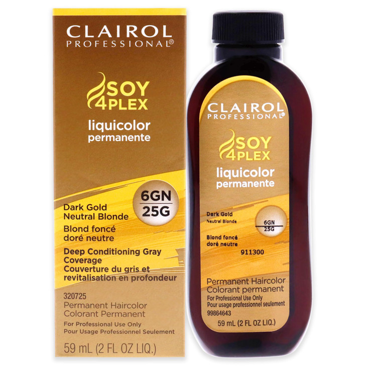 Clairol Professional Permanent Liquicolor, 6gn Dark Gold Neutral Blonde, 2 oz. - Packaging May Vary