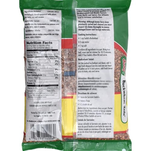 Sadaf Toasted Buckwheat Kasha Whole Buckwheat Groats For Cooking And Food Flavoring 100 Percent Pure Grain Middle Eastern Cuisine 16 Oz