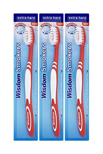 3X Wisdom Smokers Extra Hard Brush Toothbrush Previously Addis By Wisdom