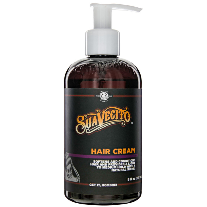 Suavecito Hair Cream Pump Bottle Medium Shine All Day Light Hold 8 Oz
