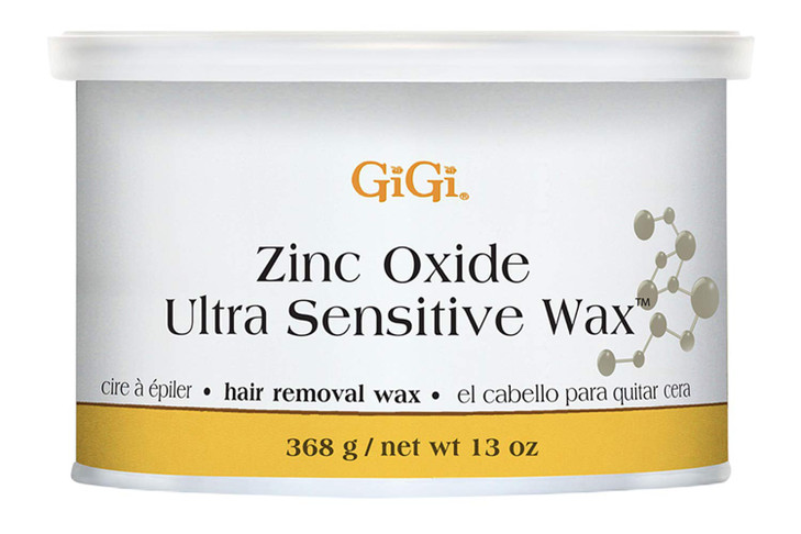 Gigi Zinc Oxide Hair Removal Wax For Ultra Sensitive Skin Gentle Formula For Face And Body Soft Wax For Delicate Skin 13 Oz 1 Pack