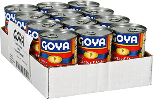 Goya Foods Whole Hearts Of Palm Palmitos 14.1 Ounce Pack Of 12