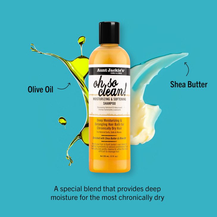 Aunt Jackie S Curls And Coils Oh So Clean Deep Moisturizing And Softening Hair Shampoo For Natural Curls Coils And Waves Enriched Shea