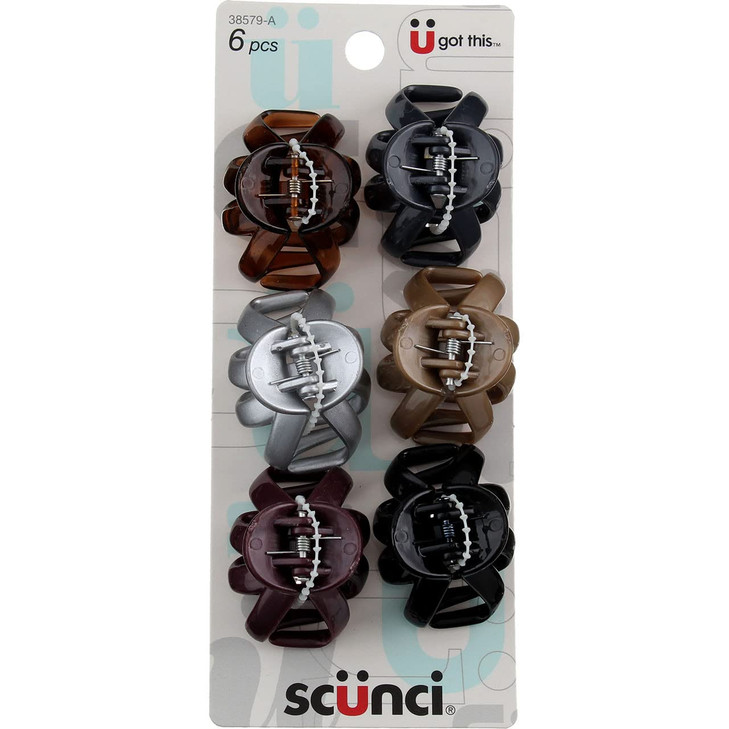 Scunci Beauty Octopus Jaw Size 6Pk Scunci Efforless Beauty 4Cm Octopus Jawclips 6 Pack