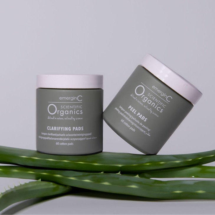 Emerginc Scientific Organics At Home Facial Peel Plus Clarifying Kit Exfoliating Facial Peel Pads To Help Minimize The Appearance Of Fine