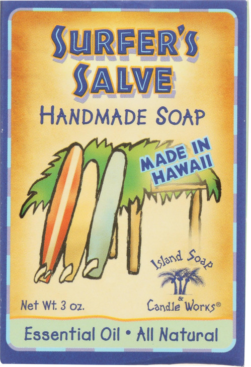 Island Soap And Candle Works Surfer S Salve Soap Made In Hawaii W Lavender And Tea Tree Essential Oil Vitamin E And Aloe Soap For Sunburned