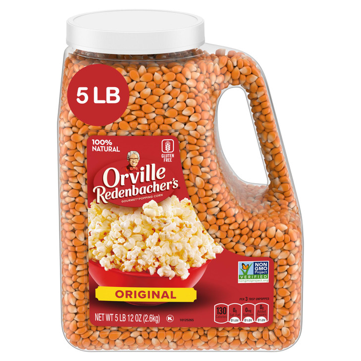 Orville Redenbacher S Gourmet Popcorn Kernels Original Yellow 4G Fiber Per Serving Movie Night Supplies 5 Lb