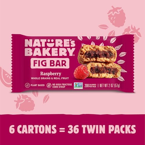 Nature S Bakery Raspberry Fig Bars Real Fruit Nut Free 6 Pack