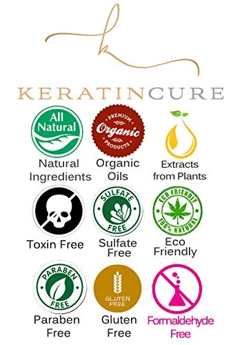 Keratin Cure Gold And Honey Brazilian Keratin Treatment Formaldehyde Free Bio Protein Smoothing Blowout For Frizzy Curly Coarse And Damaged