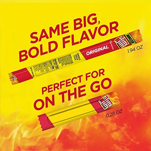 Slim Jim Smoked Jerky Meat Snack Sticks Original Flavor 0.28 Oz. 14 Ct