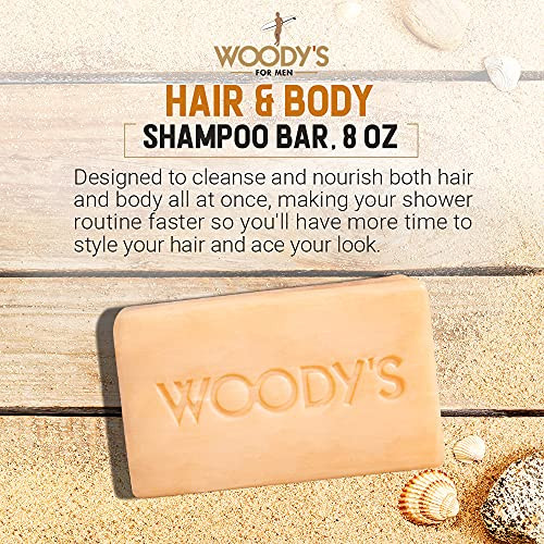 Woody S Men S 2 In 1 Hair And Body Shampoo Bar Rich Thick Lather Formula Conditions Nourishes Moisturizes For All Skin Types 8 Oz